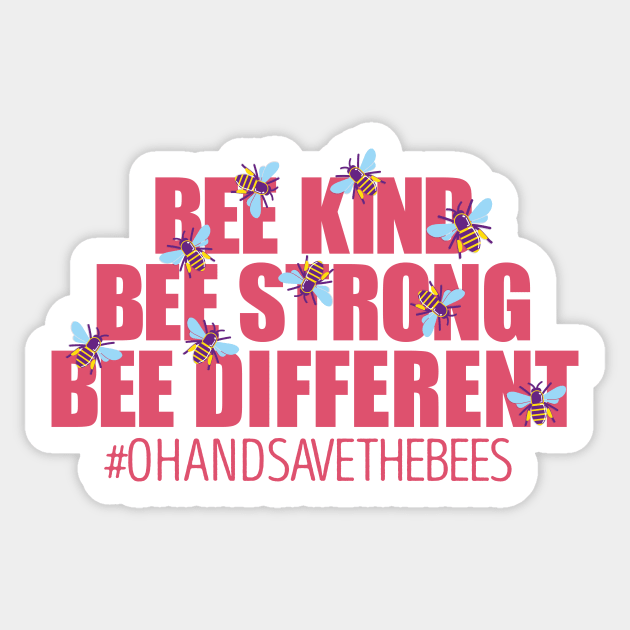 Be Kind be strong be different Sticker by Bubsart78